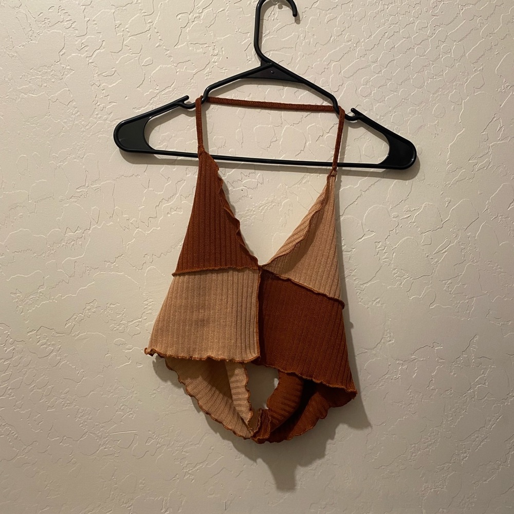 brown halter top